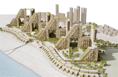 golden dream bay moshe safdie s pixelated sky garden apartments for the coast of china