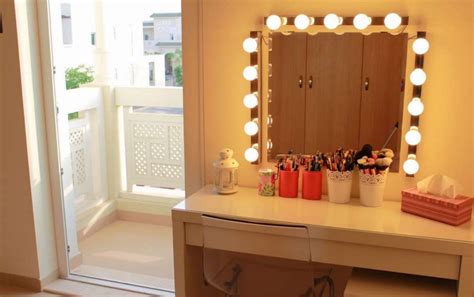 The great thing about fairy lights is that they can be used to decorate inside or outside, as this diy proves. DIY Vanity Mirror With Lights for Bathroom and Makeup Station