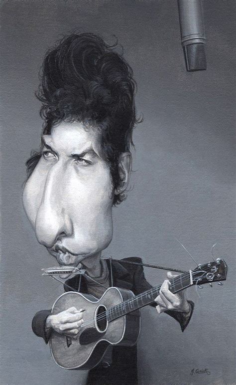 Bob Dylan By Jonathan Cusick Bob Dylan Caricature Male Sketch