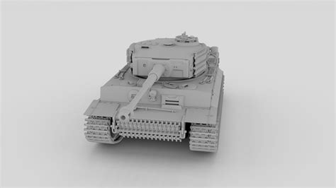Fully Built Panzer Tiger Tank Late 1944 Clay Interior And Engine