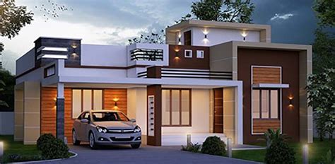 1000 Sq Ft 2bhk Contemporary Style Modern Single Storey House And Free