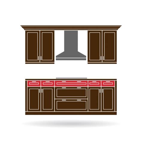 ᐈ Kitchen Cabinet Stock Cliparts Royalty Free Cabinets Vectors