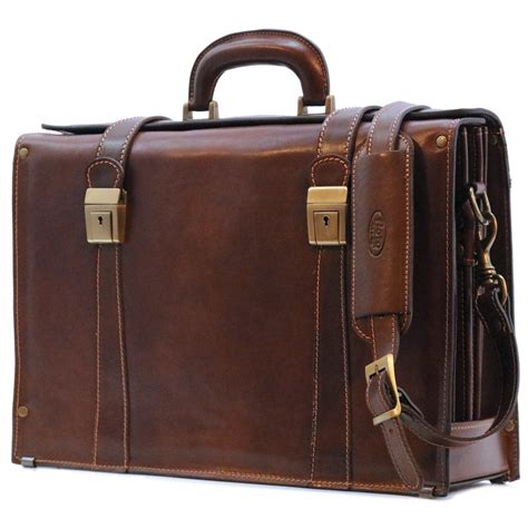 Trastevere Italian Leather Briefcase Bag Fenzo Italian Bags