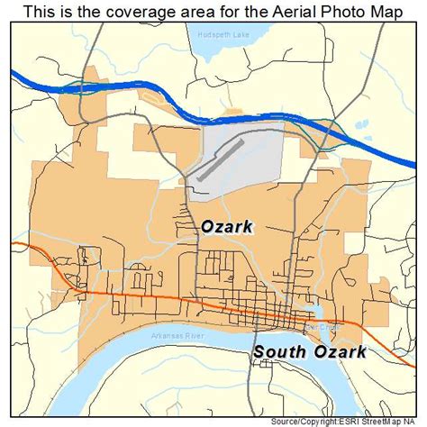 Aerial Photography Map Of Ozark Ar Arkansas