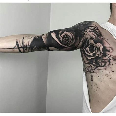 Black Rose Sleeve Tattoo Tattoo Ideas ♡ Pinterest