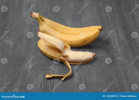 Fresh Bananas On The Wooden Table Background Stock Image Image Of