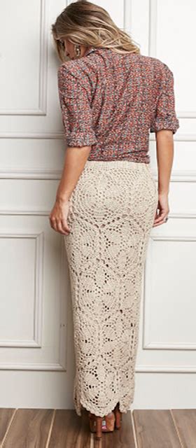 How Beautiful Long Skirt Crochet Nude Motifs With Graphic And Step By