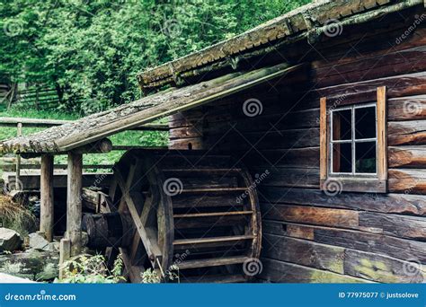 Old Wooden Waterwheel Watermill Stock Image Image Of Milling Energy