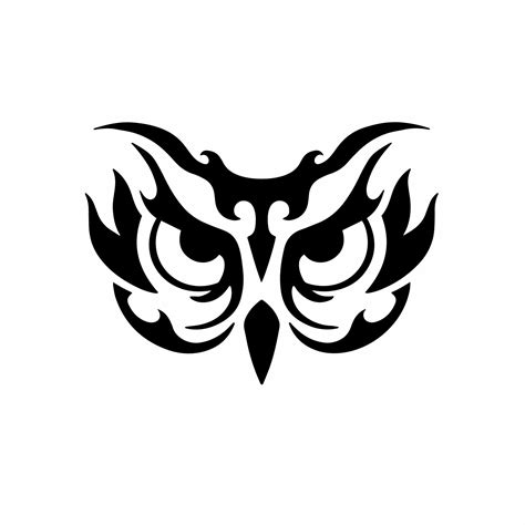 Tribal Owl Logo Tattoo Design Stencil Vector Illustration 16189175 Vector Art At Vecteezy