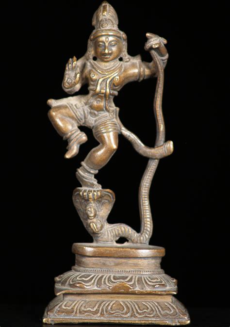 Sold Brass Kalinga Krishna 70 Years Old 7 1a1 Hindu Gods And Buddha