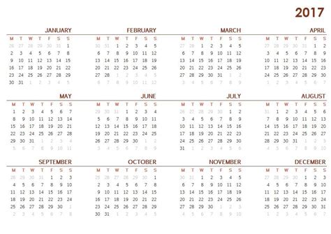 2017 Printable Calendar One Page 2017 Printable Calendar Calendar