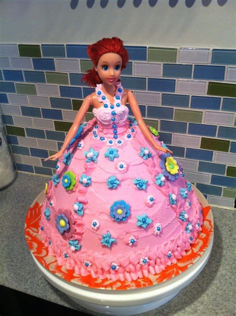 Transform from a cupcake to a beautiful long hair princess in a second. Princess Ariel Doll Cake, Little Girls 6th Birthday Party ...