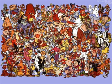 all the warner bros cartoon stars on a picture from early 1990 s looney tunes characters