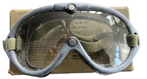 Clements Militaria Us M1944 Goggles In Original Box Unissued