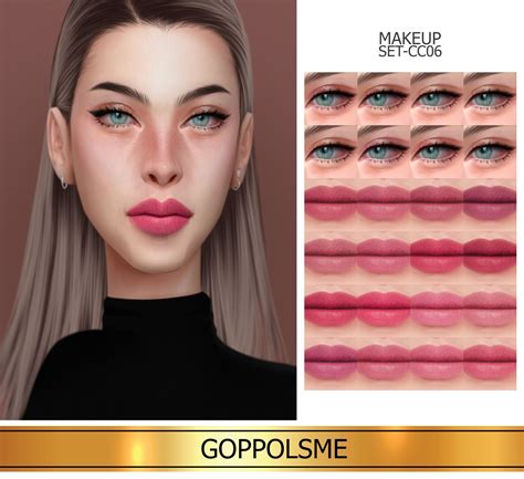 Princess V🎤🤍 Makeup Set Gold Makeup Sims 4 Cc Makeup