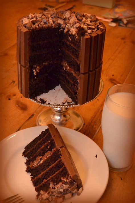 The Ultimate Kit Kat Birthday Cake Featuring My Favorite Chocolate Cake