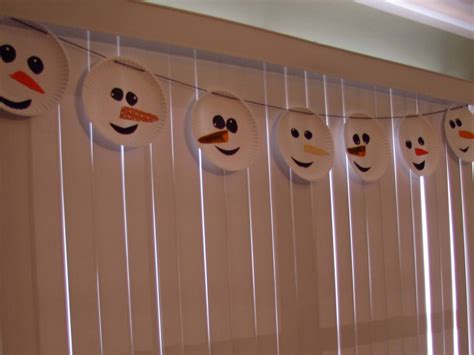 Paper Plate Snowmen Garland School Time Snippets