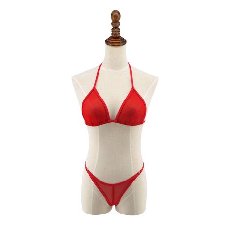 Buy Sherrylo Sheer Bikini Cameltoe See Through Bikinis Triangle Top