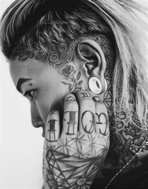 Small Face Tattoos Head Tattoos Black Tattoos Body Art Tattoos Girl