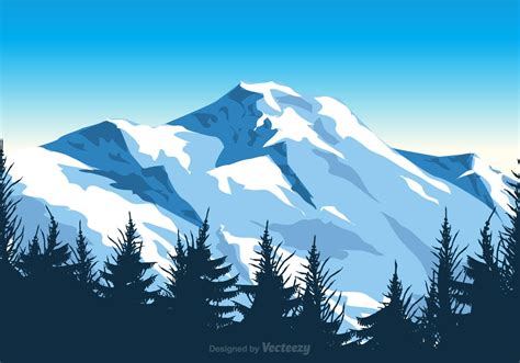 Free Vector Mount Everest Illustration Landscape Illustration