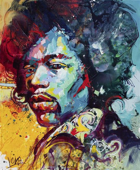 Jimi Hendrix220x180cm 866x709 Inch Acrylic On Canvas