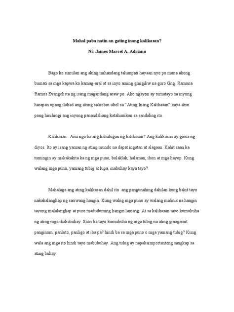 Talumpati Tungkol Sa Kalikasan Philippin News Collections