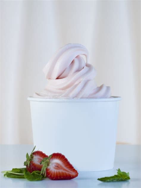 Frozen Soft Serve Yogurt Stock Photo Image Of Cold 24437484