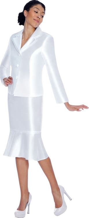Women Church Suits White Ae5050 Usher