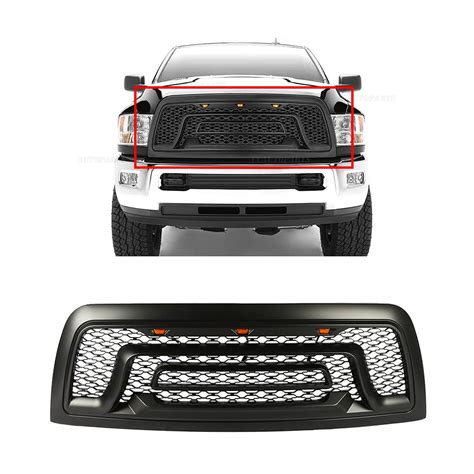 Buy Boardroad Grille Front Bumper Hood Upper Grill Matte Black With