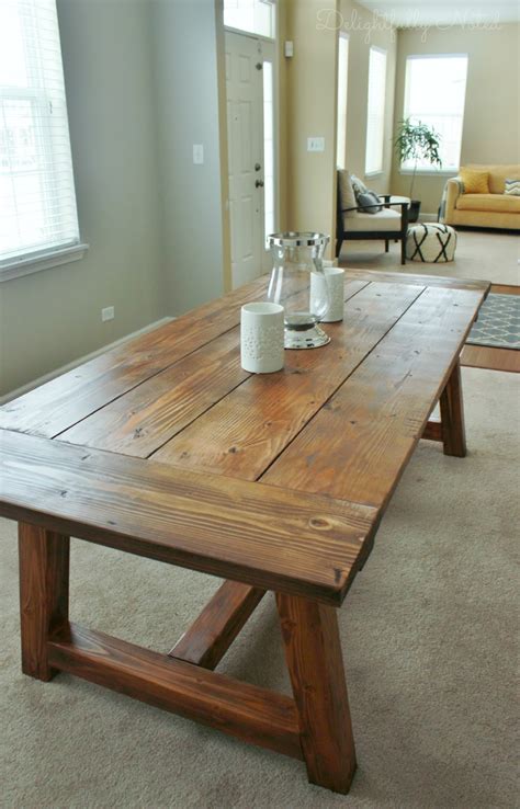 Holy Cannoli We Built A Farmhouse Dining Room Table Delightfully Noted