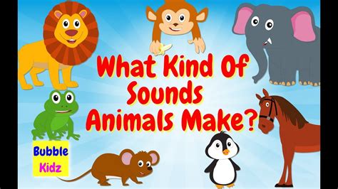 Animal Names And Sounds Learn About Names Of Different