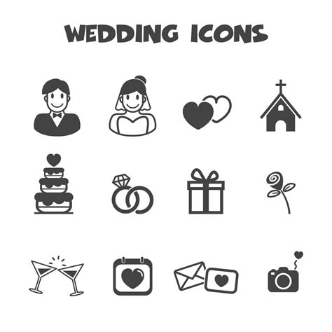 Símbolo De ícones De Casamento 672975 Vetor No Vecteezy