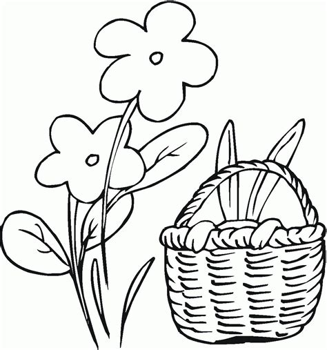 They're perfect for kids of all ages to color in. Flower Basket Coloring Page - Coloring Home