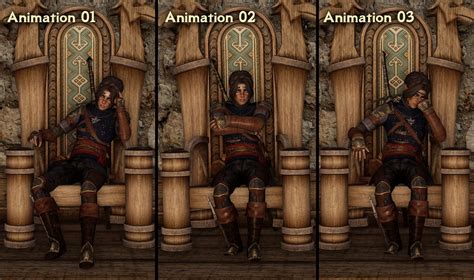 Jarl Sitting Animation Replacer モーション Skyrim Special Edition Mod
