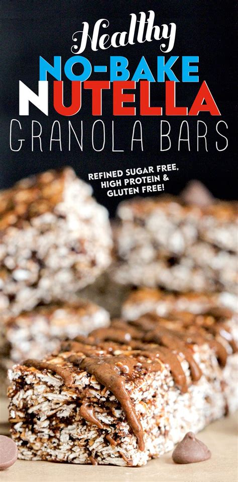 Trustworthy health advice you can live by. Gluten-Free Nutella Granola Bars Recipe | No-Bake, High Protein, Healthy