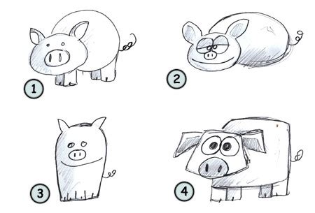 Well, what i was trying to show you (in the picture above) was that the pig is made up of a bunch of simple shapes. Doodle Land: September 2012