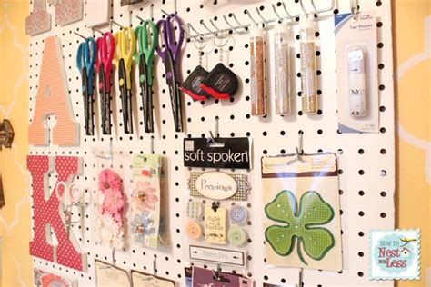 Craft Room Peg Board And Scrapbook Paper Letters How To Nest For Less