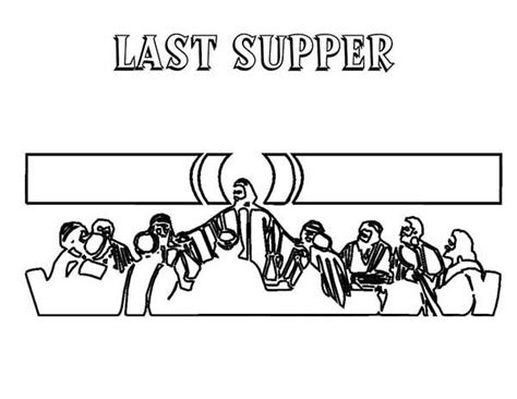 Jesus And His 12 Apostles In The Last Supper Coloring Page Kids Play