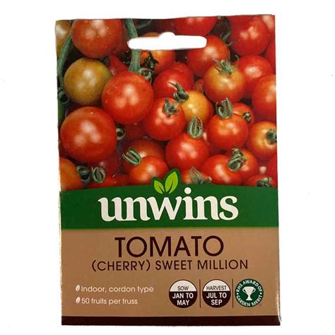 Unwins Tomato Seeds Cherry Sweet Million F1 15 Approx