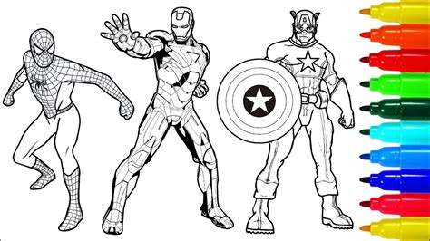 Some of the coloring page names are iron spider in infinity war coloring coloring for kids, ultimate spiderman iron spider coloring for kids adults 2020, iron spider coloring four spidermen coloring, iron spider drawing on clipartmag, iron spider coloring at colorings to and color, iron spider coloring of spider man. Spiderman Wolverine Iron Man Coloring Book | Colouring ...