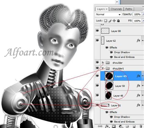 3d Metallic Sexy Robot Girl In Photoshop Or How To Make Sexy Robot By