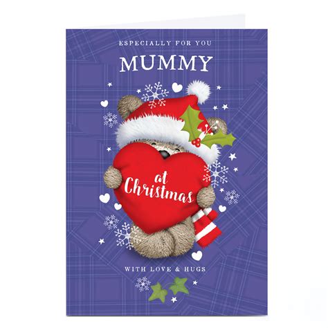 Buy Personalised Christmas Card Hugs Bear With Heart For Gbp 499 Card Factory Uk