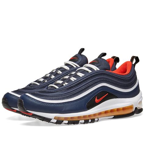 Nike presents a new colorway of the air max 95 just in time for halloween. Nike Air Max 97 Navy, Red, Black & Orange | END.