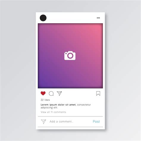 Premium Vector Instagram Post Template With Notifications Gambaran