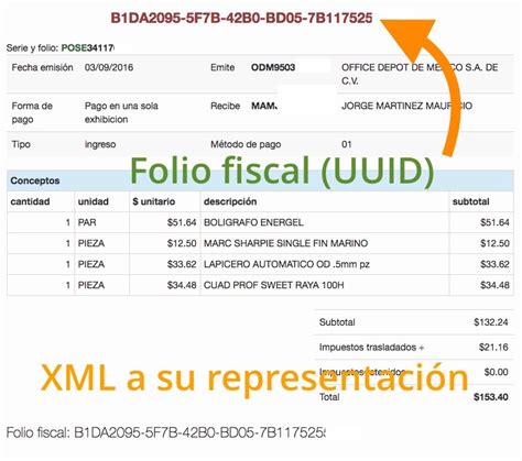 Folio Fiscal De Una Factura Ejemplo Edifactmx