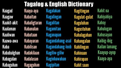 Common Filipino Words Start With Letter K 1 Tagalog E