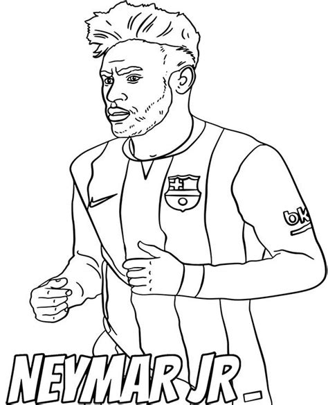 Neymar Jr Coloring Pages Coloring Home