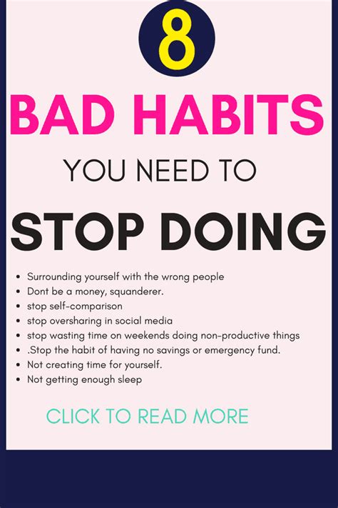 8 list of bad habits you need to stop bad habits quotes break bad habits bad habits