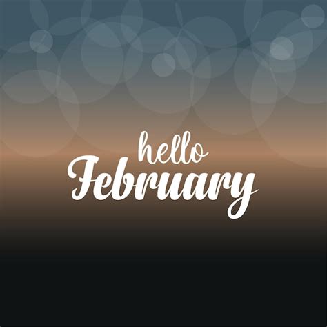 Premium Vector Hello February Hand Lettering Welcome February