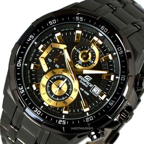 reloj casio edifice cronógrafo efr 539bk 1av 100 original s 379 00 en mercado libre